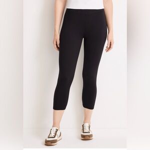 Maurices High Rise Black Capri Leggings Size 0X - 2 Pairs
